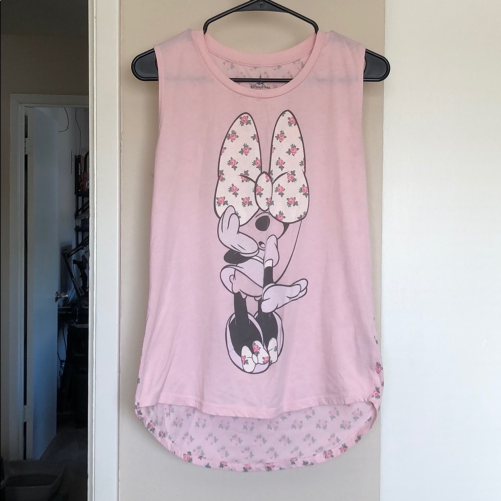 Floral pink Disney Minnie Mouse tank top